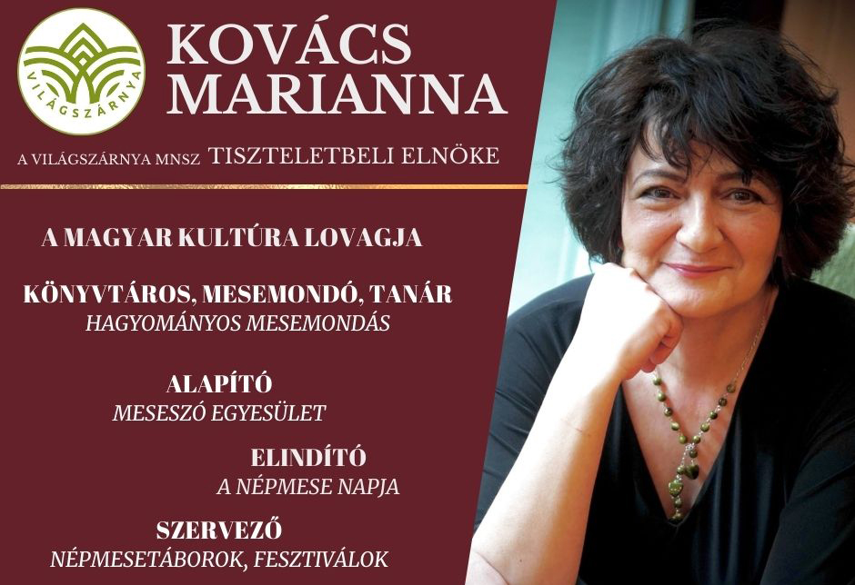 Kovács Marianna lett a Világszárnya Tiszteletbeli Elnöke!